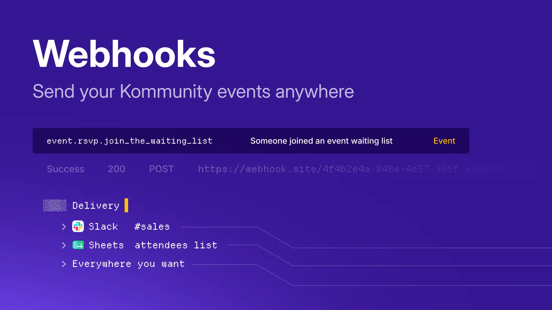 Introducing Webhooks: send your Kommunity events anywhere